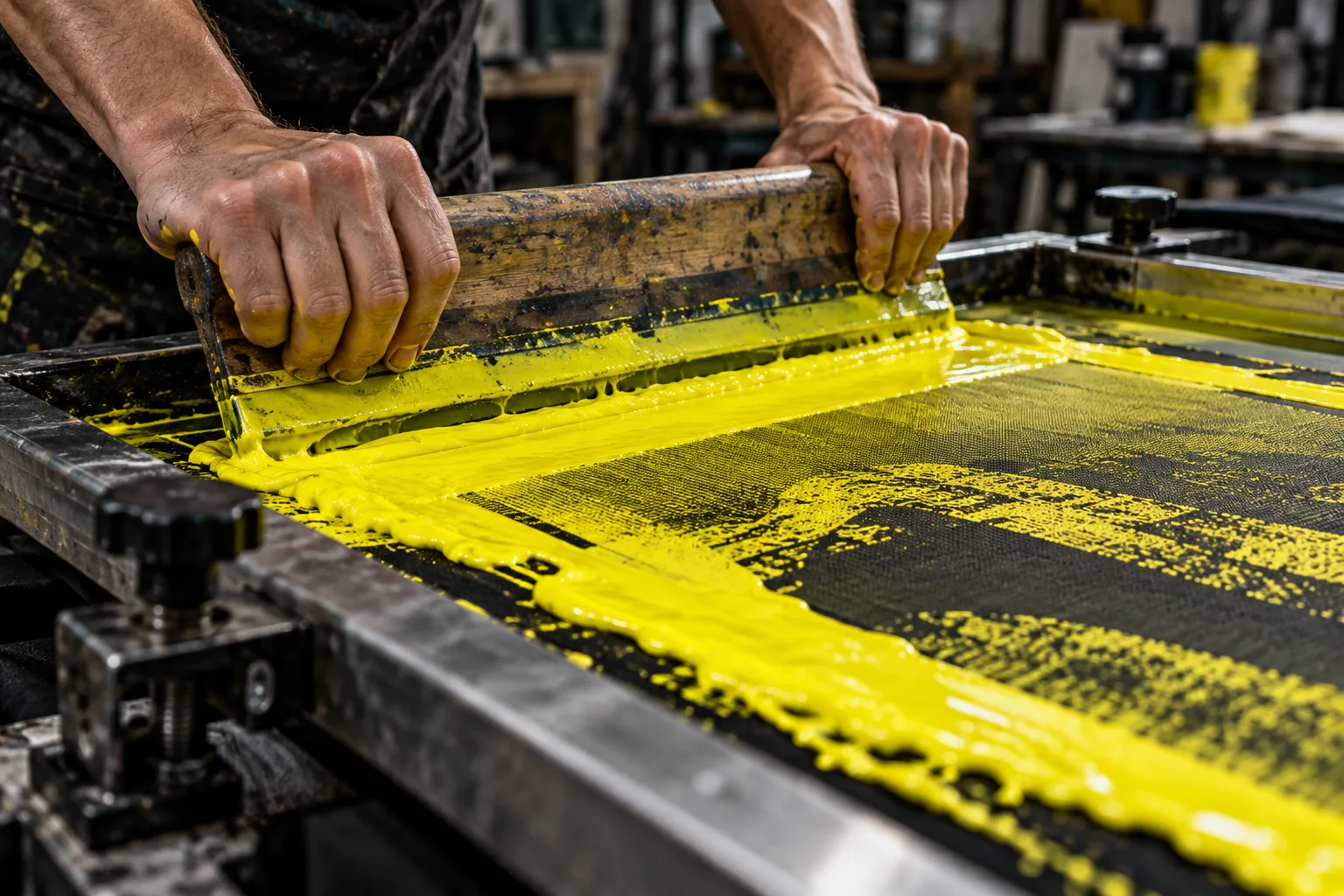 The hands-on process of turning a design into a screen print